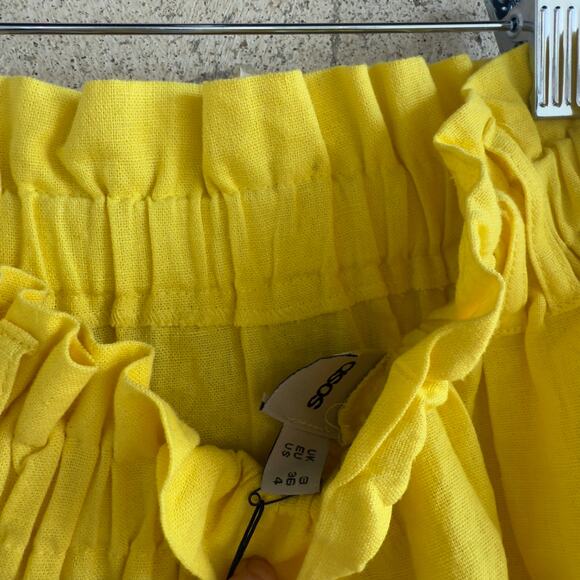 ASOS Yellow Linen Blend Midi‎ Skirt - Picture 5 of 5